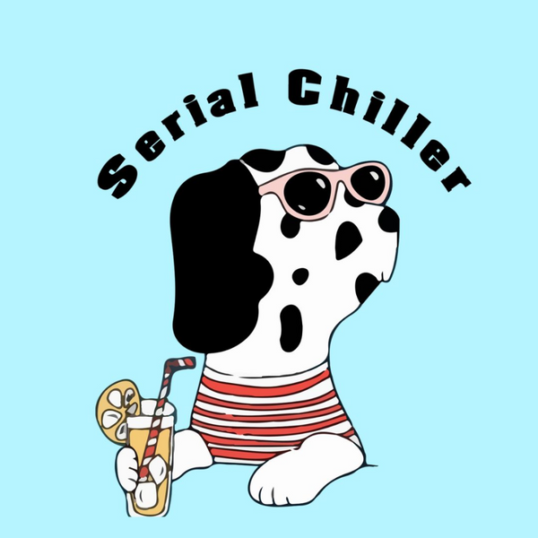 Cheeku Serial Chiller Graphic Cotton T Shirt for Dogs and Cats (Sky Blue)