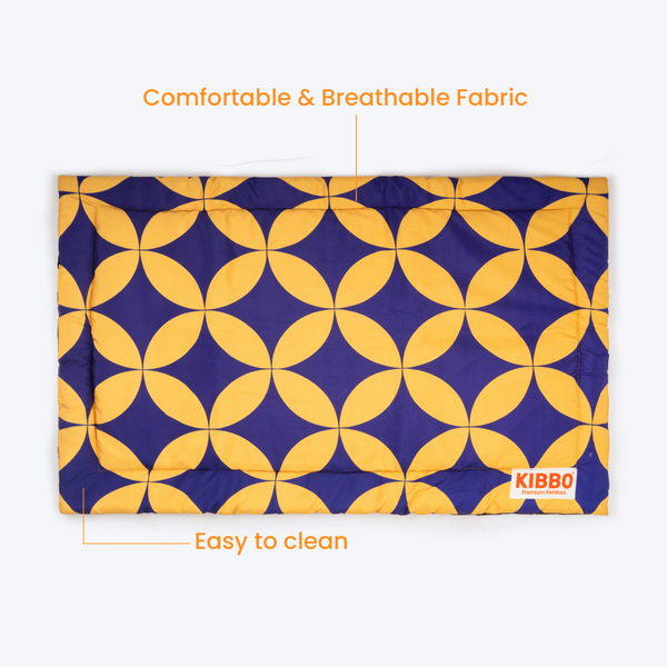Kibbo Lightweight and Portable Mats for Dogs and Cats (Yellow & Purple)