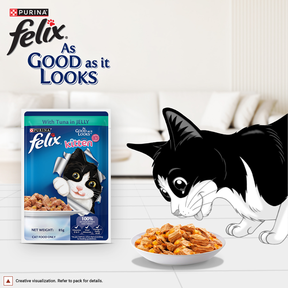 Purina Felix Tuna with Jelly Complete and Balanced Kitten Wet Food Cats-Wet Food Felix