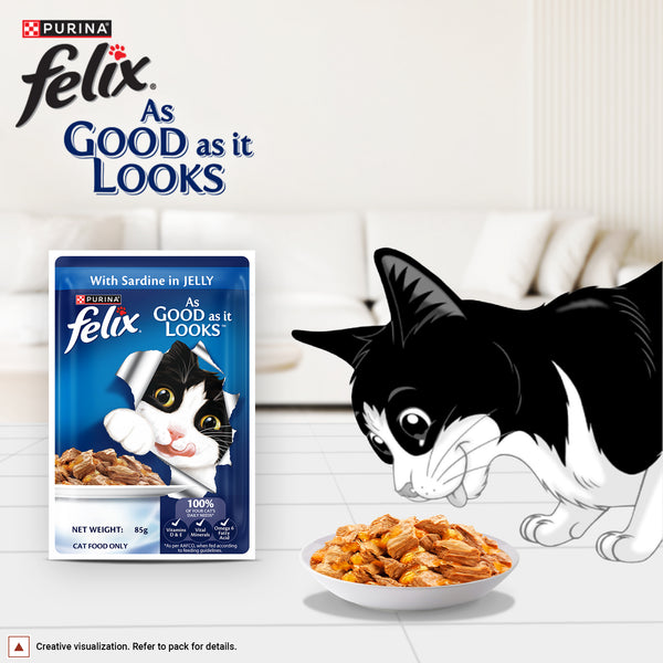 Purina Felix with Sardine in Jelly Complete and Balanced Adult Cat Wet Food