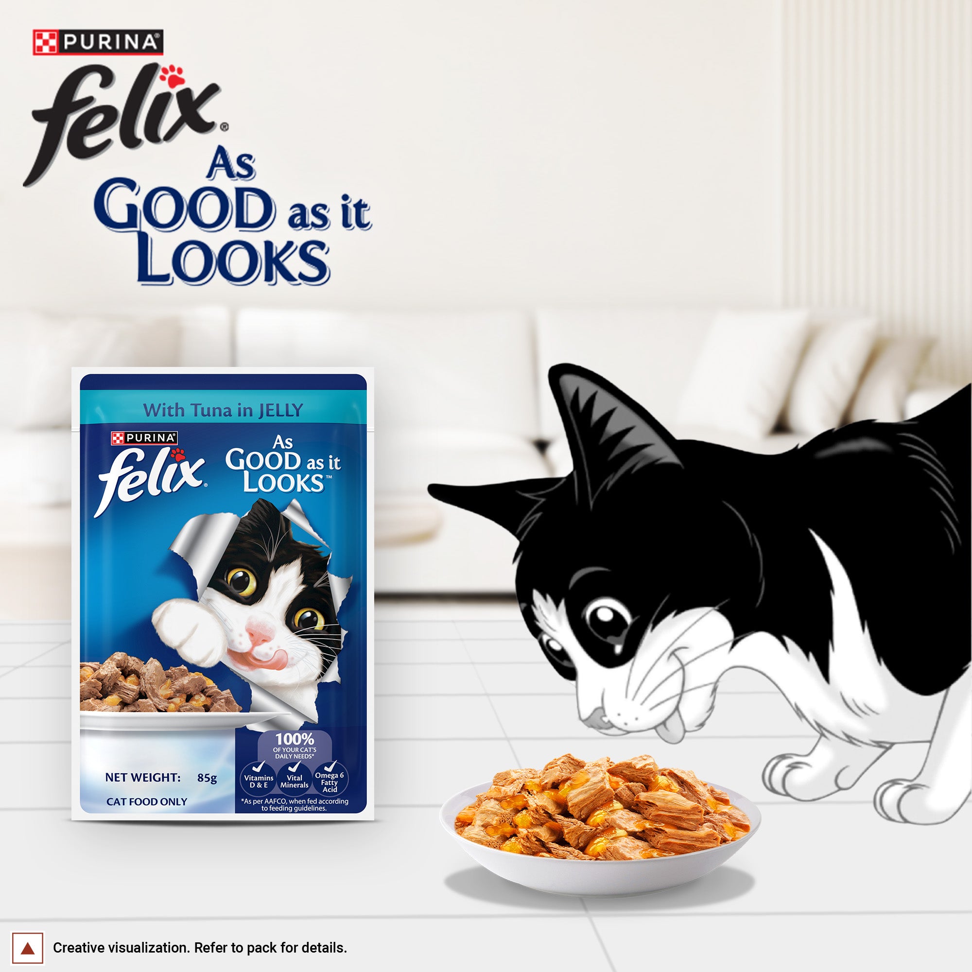 Purina Felix with Tuna in Jelly Adult Complete and Balanced Cat Wet Food Cats-Wet Food Felix