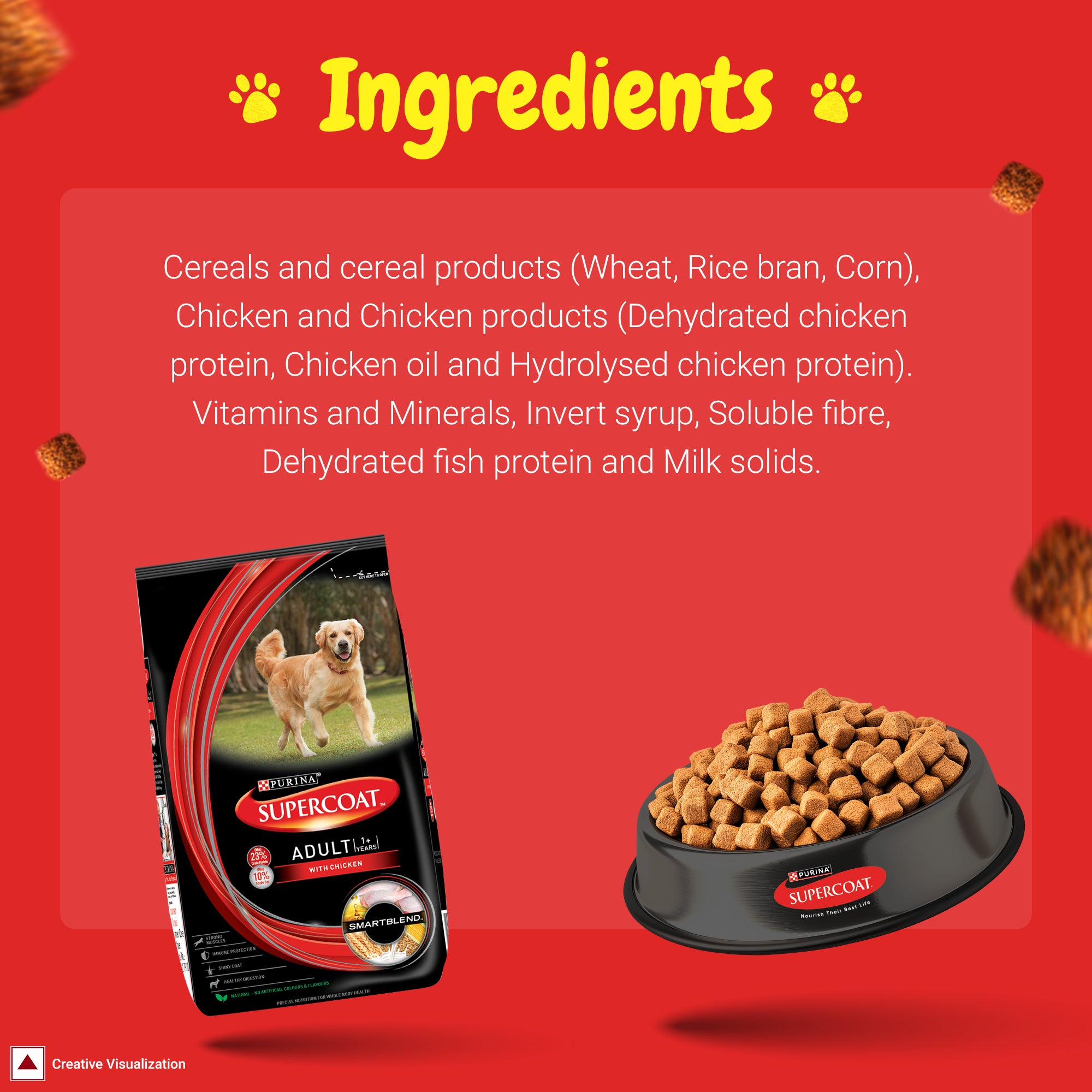 Purina SuperCoat with Chicken Smartblend Adult Dog Dry Food (1+ Years) Dogs- Dry Food SuperCoat