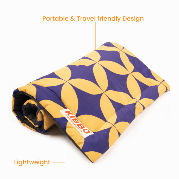 Kibbo Lightweight and Portable Mats for Dogs and Cats (Yellow & Purple)