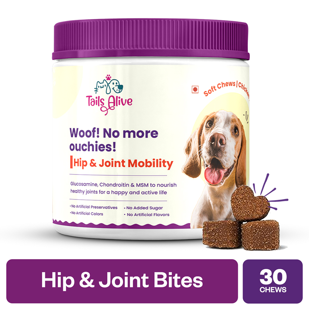 TailsAlive Hip & Joint Chicken Flavor Soft Chews Supplements for Dogs Dogs-Health & Wellness TailsAlive