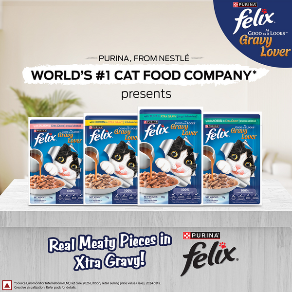 Purina Felix Gravy Lover Mackerel Chunks Complete and Balanced Adult Cat Wet Food