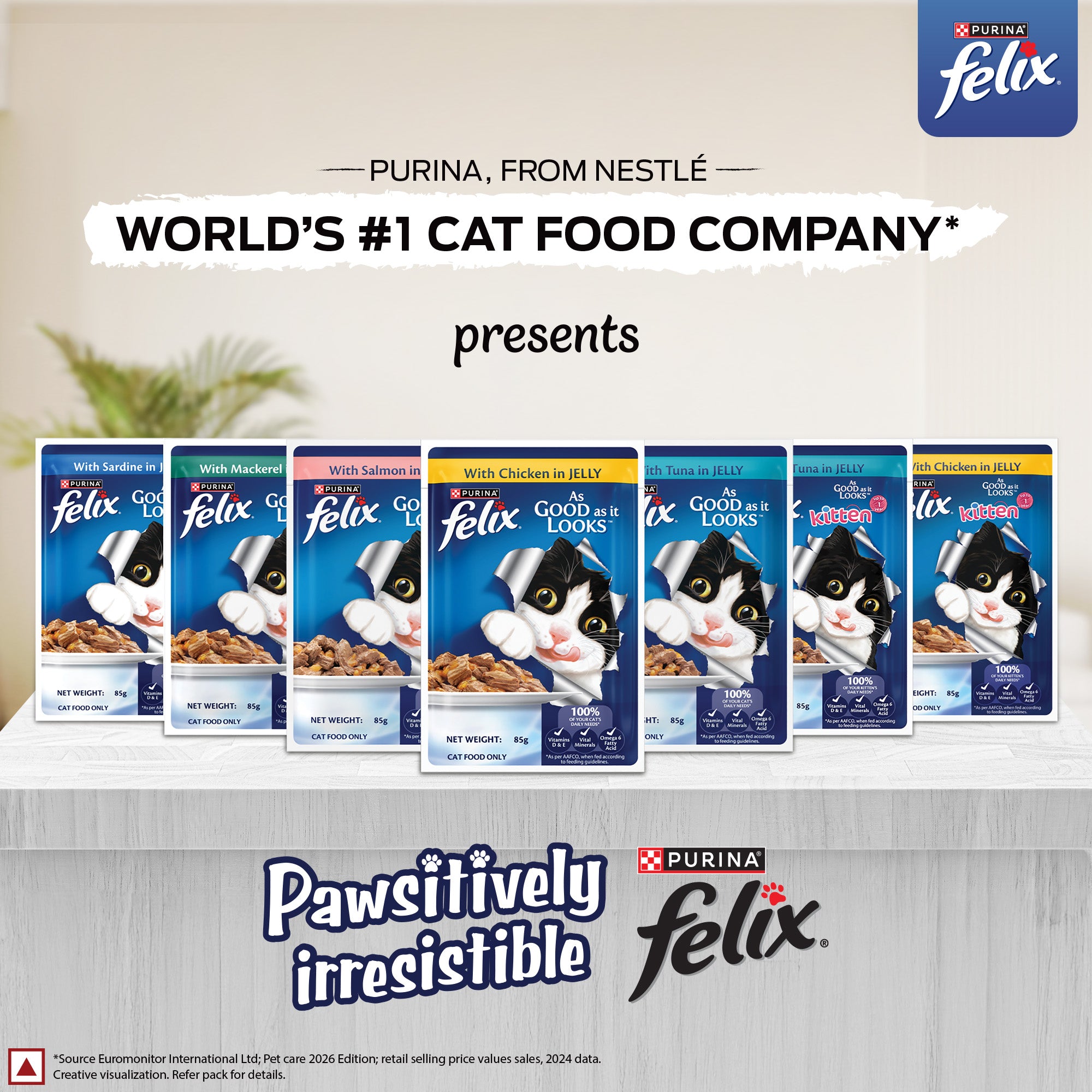 Purina Felix with Tuna in Jelly Adult Complete and Balanced Cat Wet Food Cats-Wet Food Felix