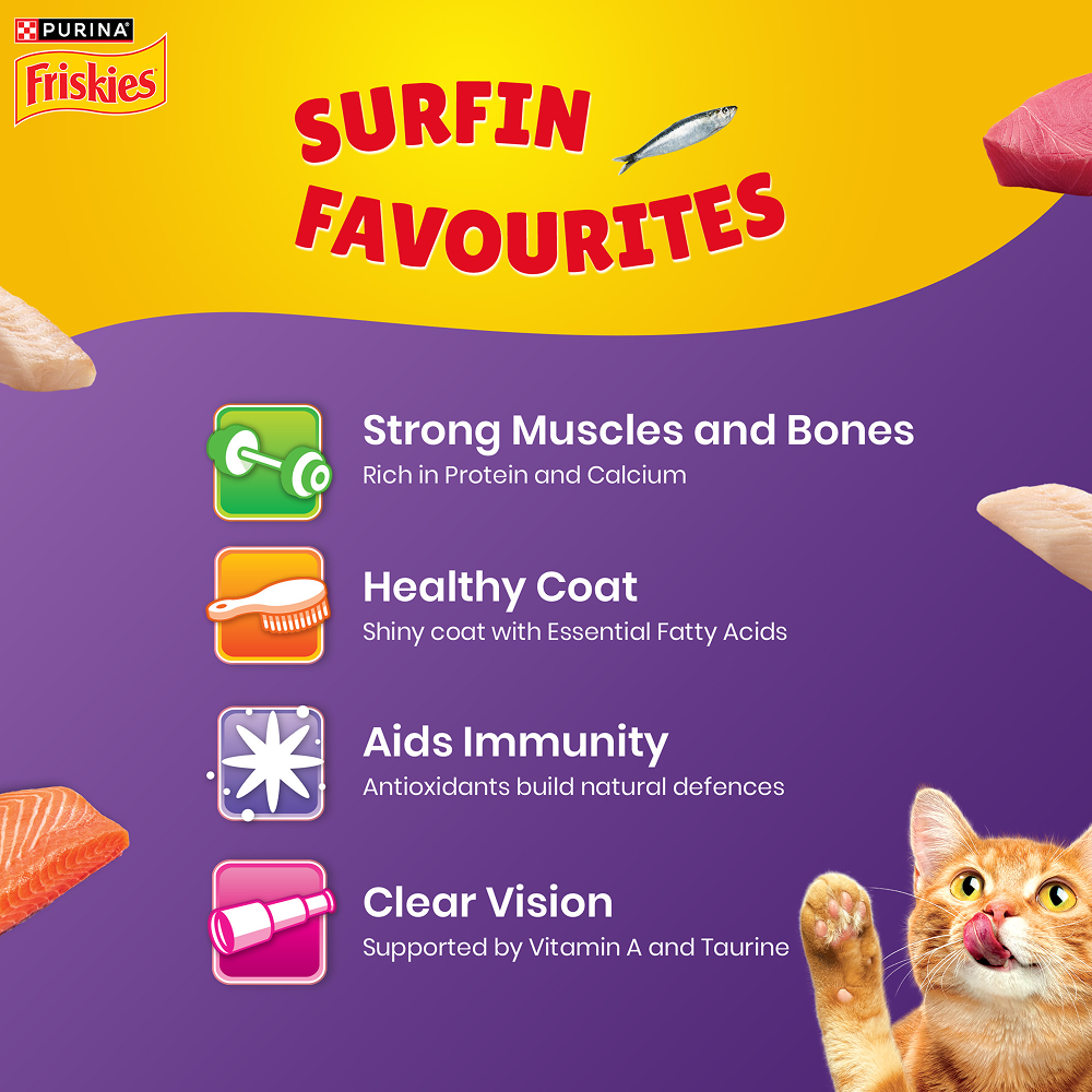 Purnia Friskies Surfin Favourites Adult Cat Dry Food Cats- Dry food Friskies