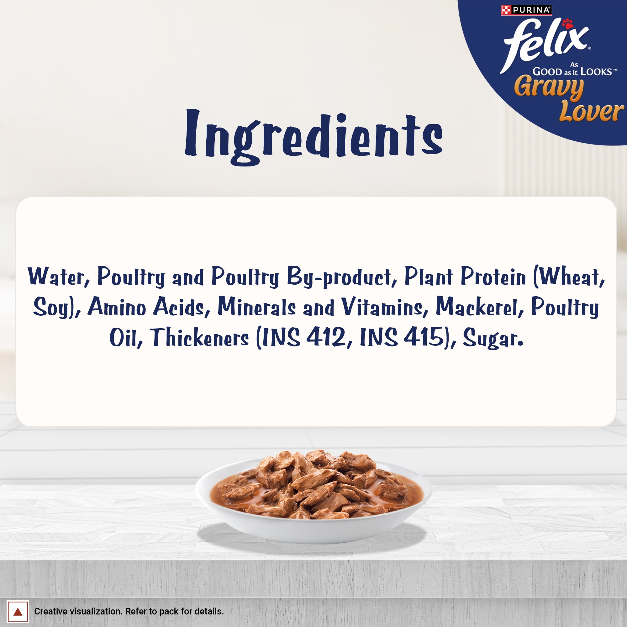 Purina Felix Gravy Lover Mackerel Chunks Complete and Balanced Adult Cat Wet Food Cats-Wet Food Felix