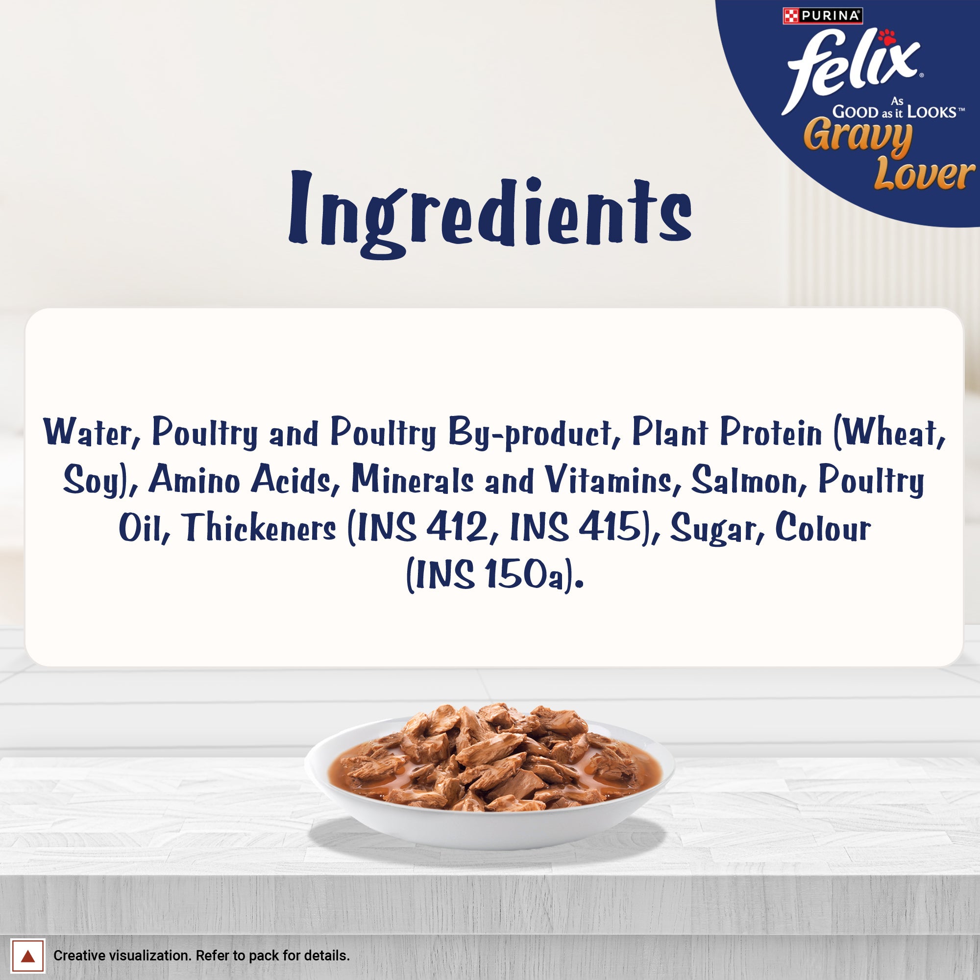 Purina Felix Gravy Lover Salmon Chunks Adult Complete and Balanced Cat Wet Food Cats-Wet Food Felix