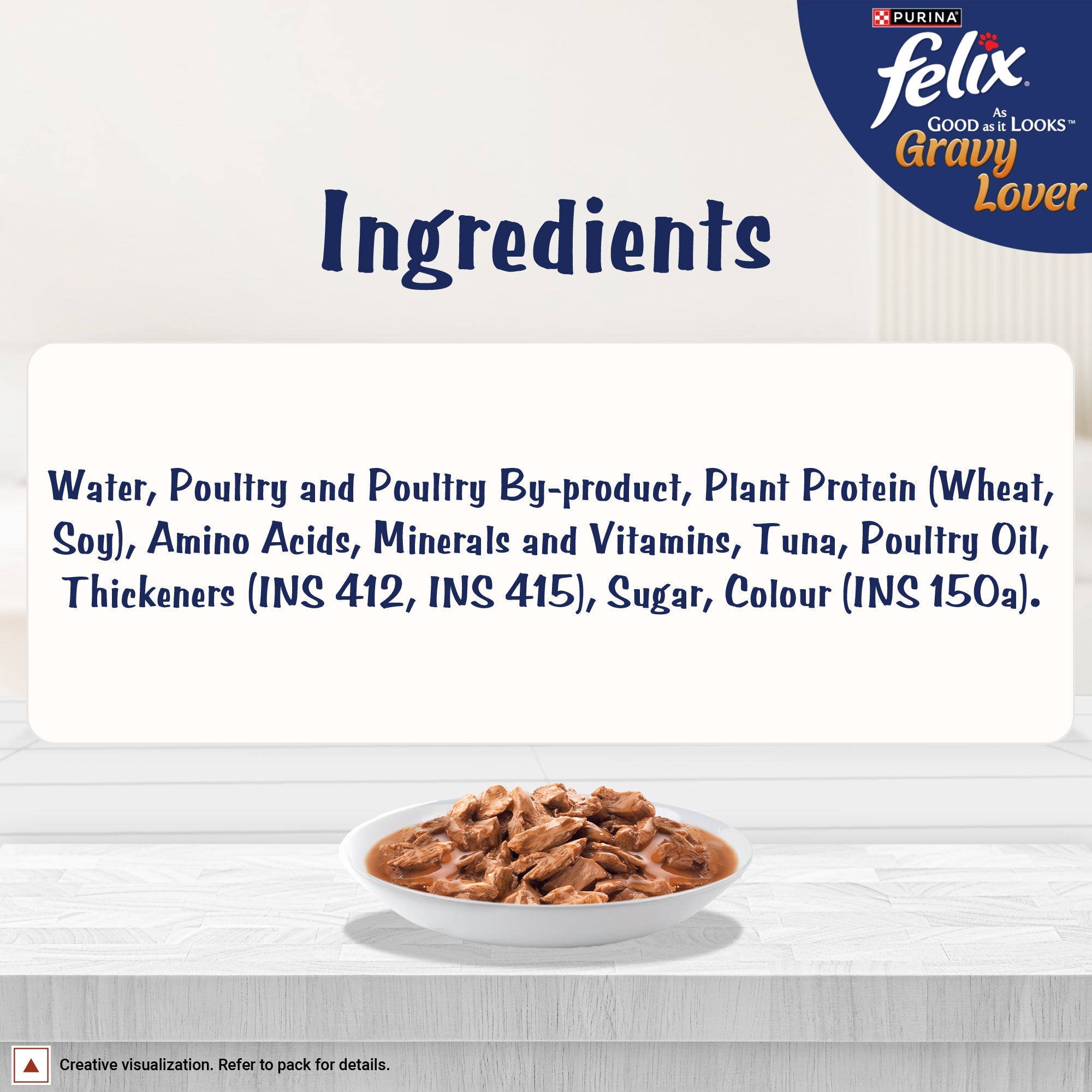 Purina Felix Gravy Lover Tuna Chunks Adult Complete and Balanced Cat Wet Food Cats-Wet Food Felix