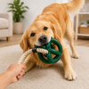 Talking Dog Club Sturdy Dual Grip Oval Chew & Rope Toy for Dogs (Green) Dogs-Toys Talking Dog Club Dropship