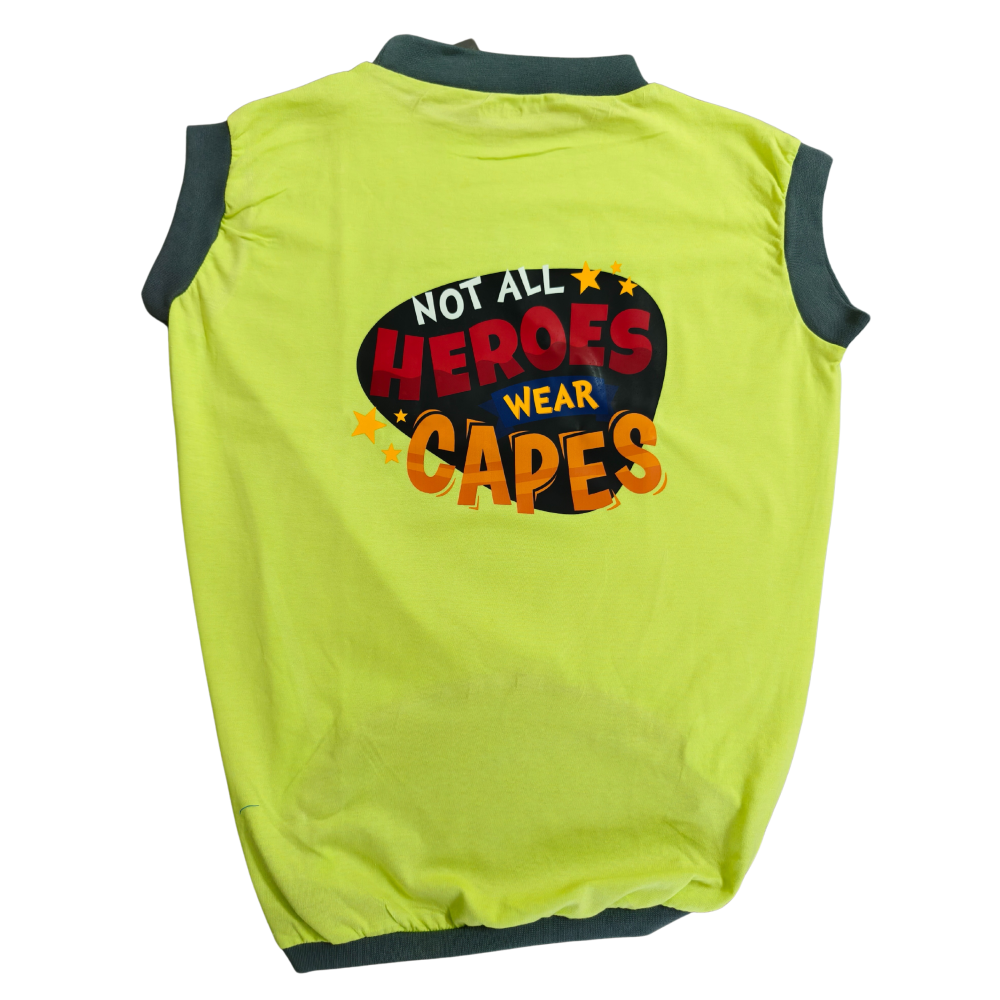 Cheeku Superhero Graphic Cotton T Shirt for Dogs and Cats (Sharp Green) Both-Clothing & Accessories Cheeku Dropship