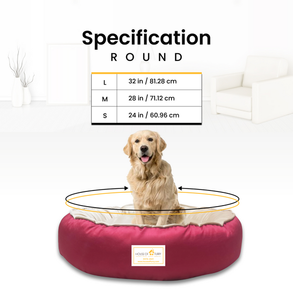 House of Furry Ultra Soft Velvet Luxury Donut Sofa Bed for Dogs and Cats (Multi Color)