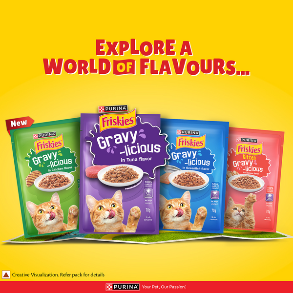 Purina Friskies Chicken Flavour Gravy licious Kitten Cat Wet Food