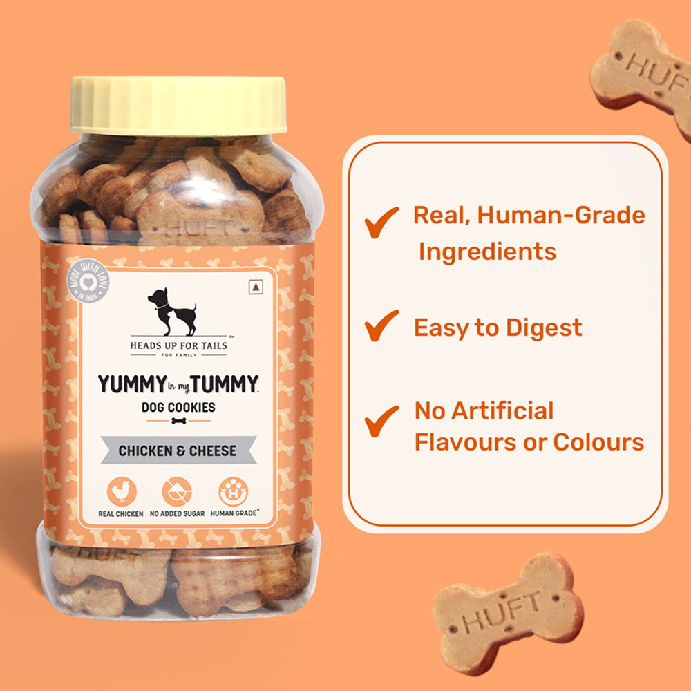 HUFT Yummy in my Tummy Chicken and Cheese Cookies Dog Treats Dog Treats + Others Heads Up for Tails