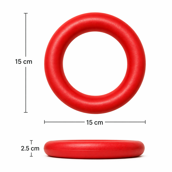 Talking Dog Club Ringa a Ring Natural Rubber Chew Toy for Dogs (Red)