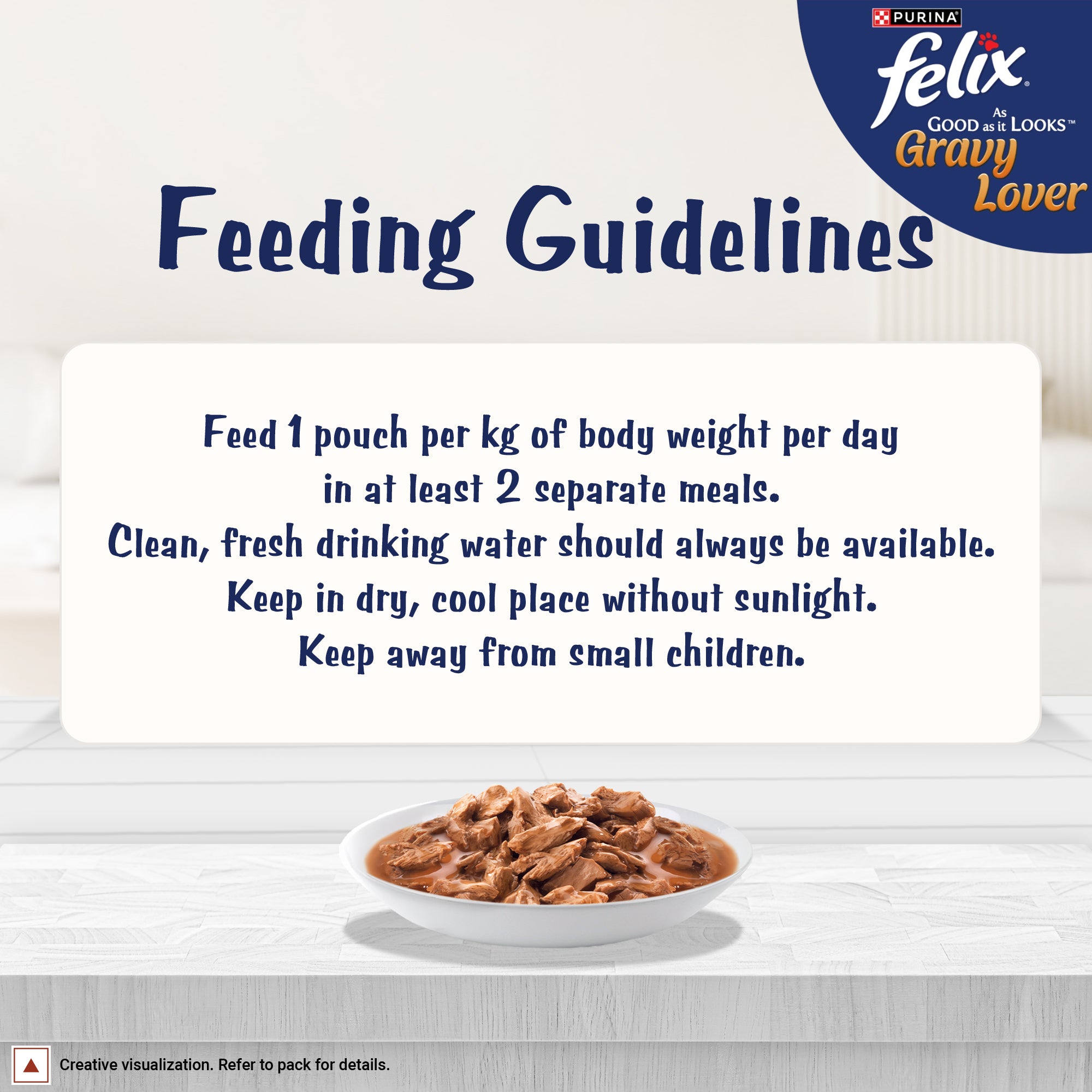 Purina Felix Gravy Lover Tuna Chunks Adult Complete and Balanced Cat Wet Food Cats-Wet Food Felix