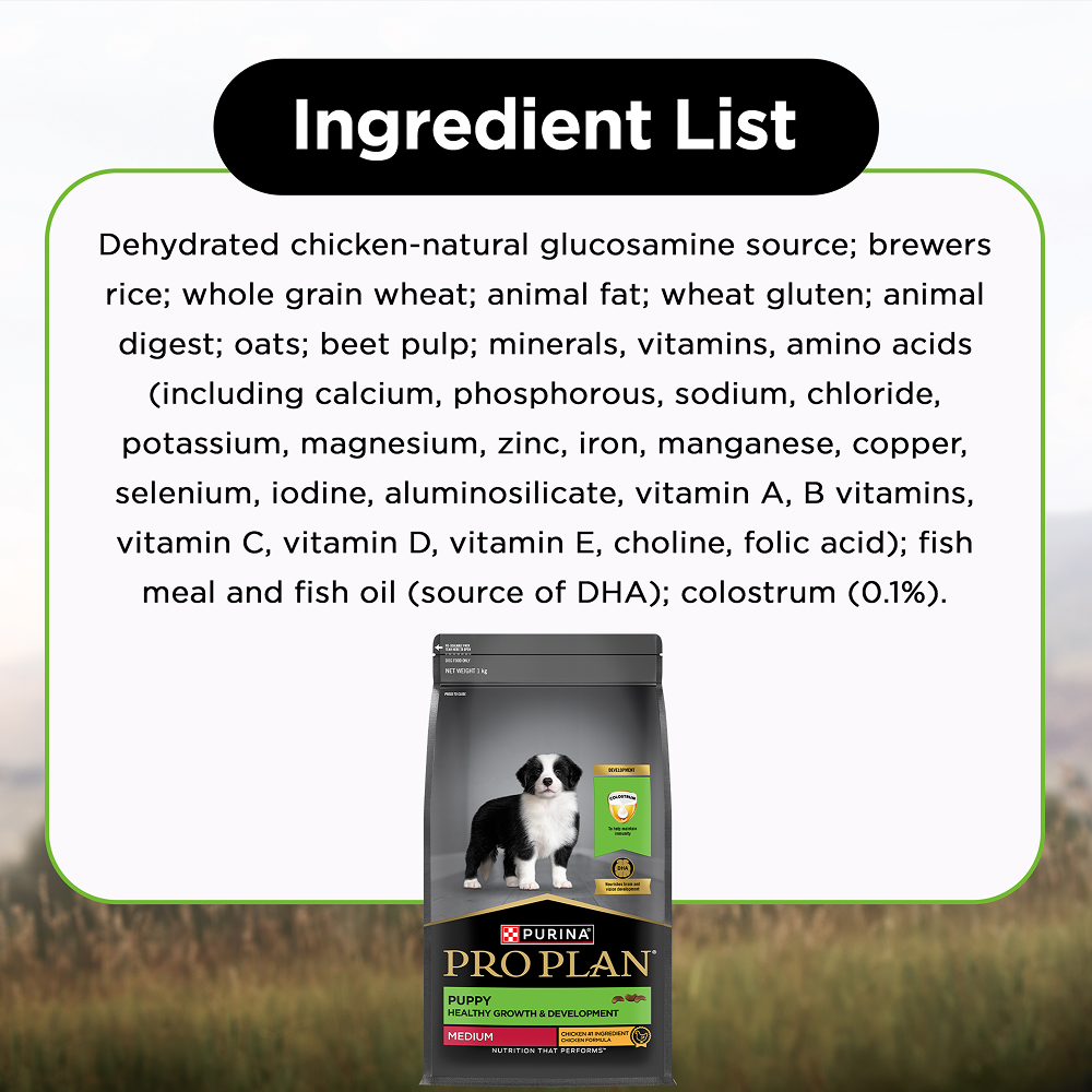 Purina Pro Plan Chicken Medium Breed Puppy Dog Dry Food (New Improved Formula) Dogs- Dry Food Pro Plan
