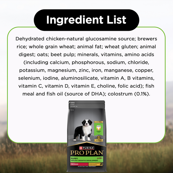 Purina Pro Plan Chicken Medium Breed Puppy Dog Dry Food (New Improved Formula)