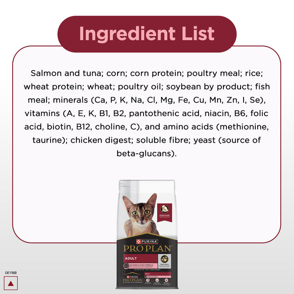 Pro Plan Salmon Tuna Flavoured Adult Cat Dry Food