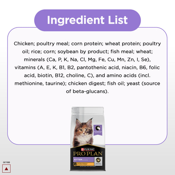 Pro Plan Chicken Flavoured Kitten Cat Dry Food