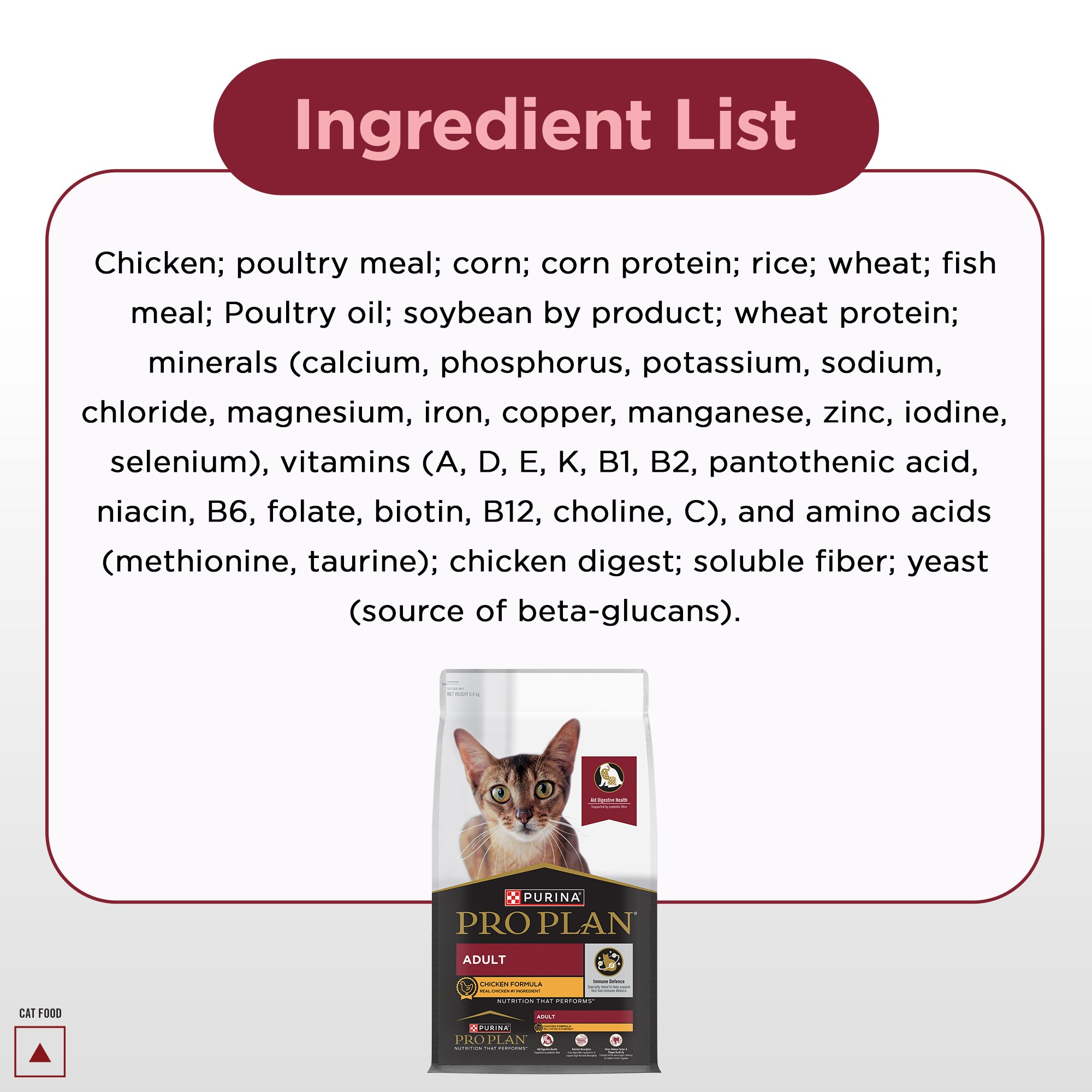 Pro Plan Chicken Flavoured Adult Cat Dry Food Cats- Dry food Pro Plan