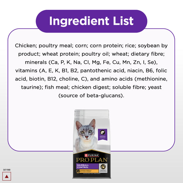 Pro Plan Chicken Flavoured Hairball Control Cat Dry Food