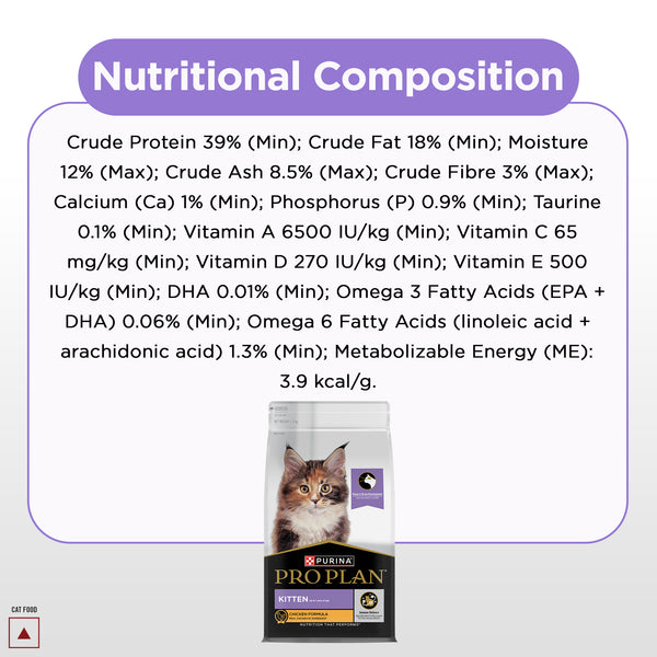 Pro Plan Chicken Flavoured Kitten Cat Dry Food