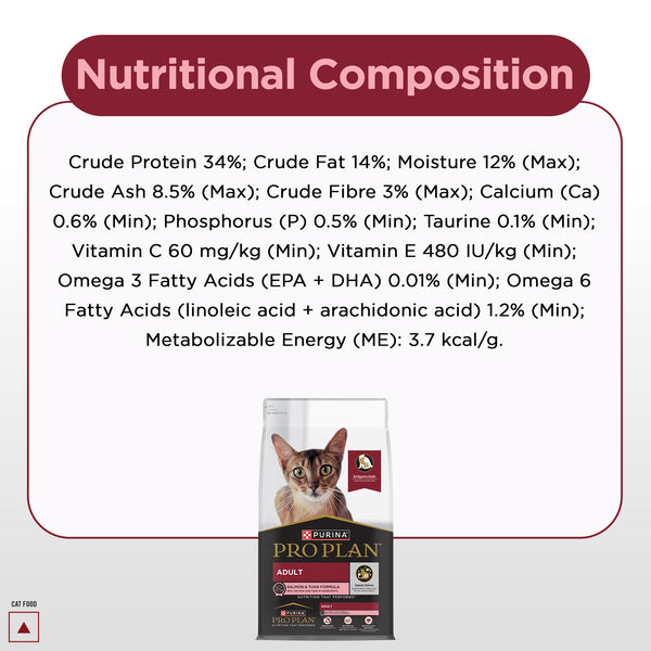 Pro Plan Salmon Tuna Flavoured Adult Cat Dry Food