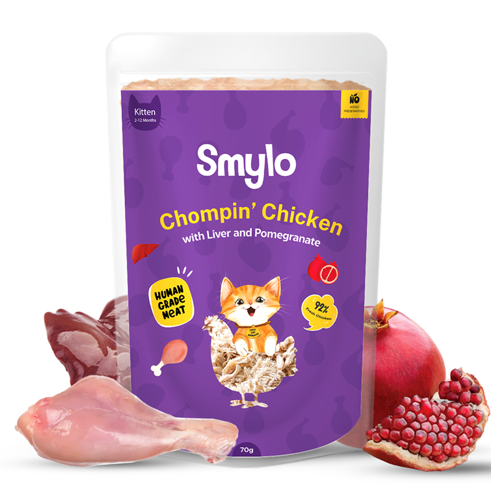 Smylo Chicken, Liver and Pomergranate Fresh and No Preservative Kitten Cat Wet Food Cats-Wet Food Smylo