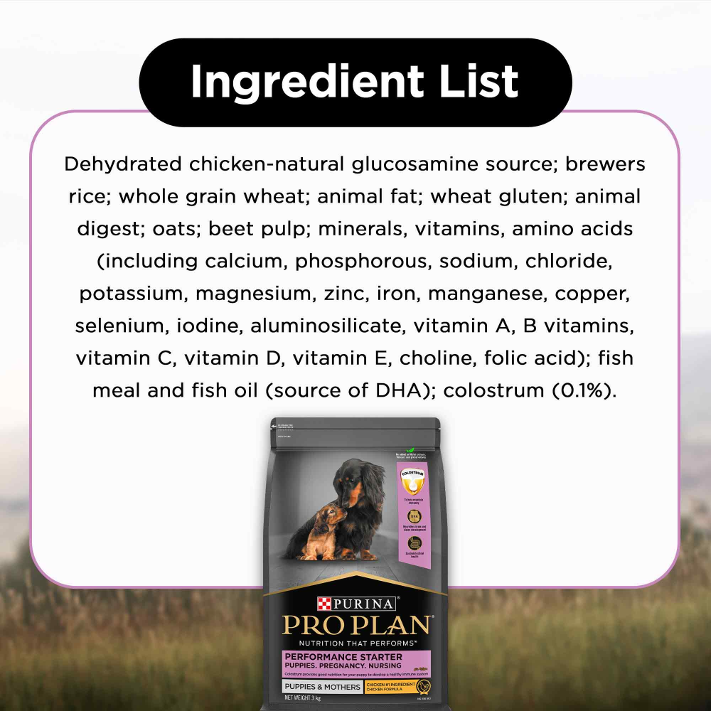 Purina Pro Plan Chicken Mother and Puppy Starter Dog Dry Food (New Improved Formula) Dogs- Dry Food Pro Plan