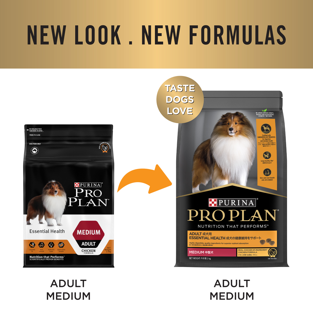 Purina Pro Plan Chicken Medium Breed Adult Dog Dry Food (New Improved Formula) Dogs- Dry Food Pro Plan