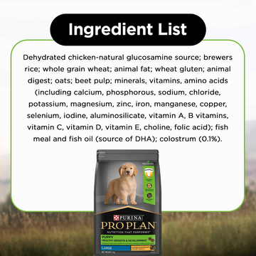 Pro Plan Chicken Large Breed Puppy Dog Dry Food (New Improved Formula)