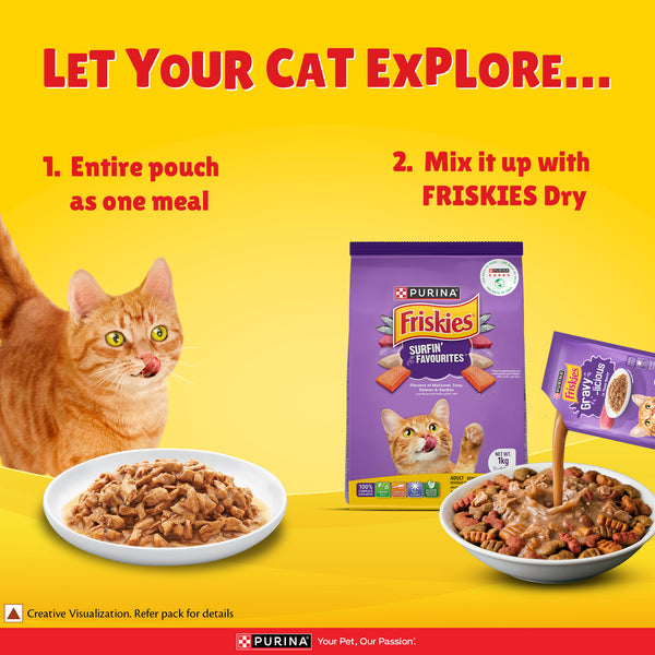 Purina Friskies Gravy licious Tuna Flavour Adult Cat Food