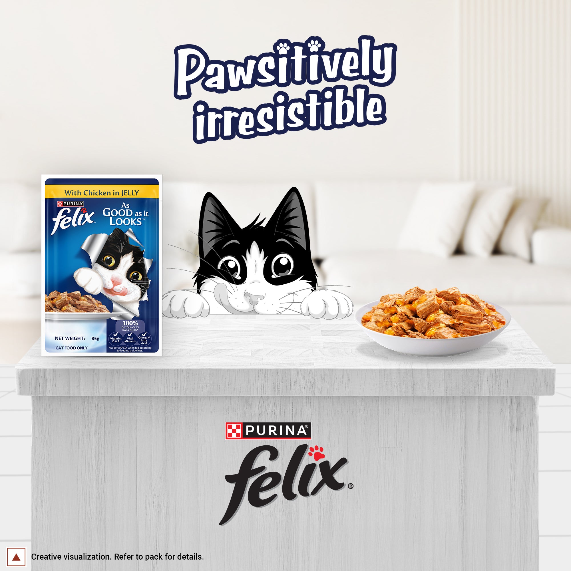Purina Felix with Chicken in Jelly Complete and Balanced Adult Cat Wet Food Cats-Wet Food Felix