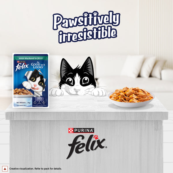 Purina Felix with Mackerel in Jelly Complete and Balanced Adult Cat Wet Food