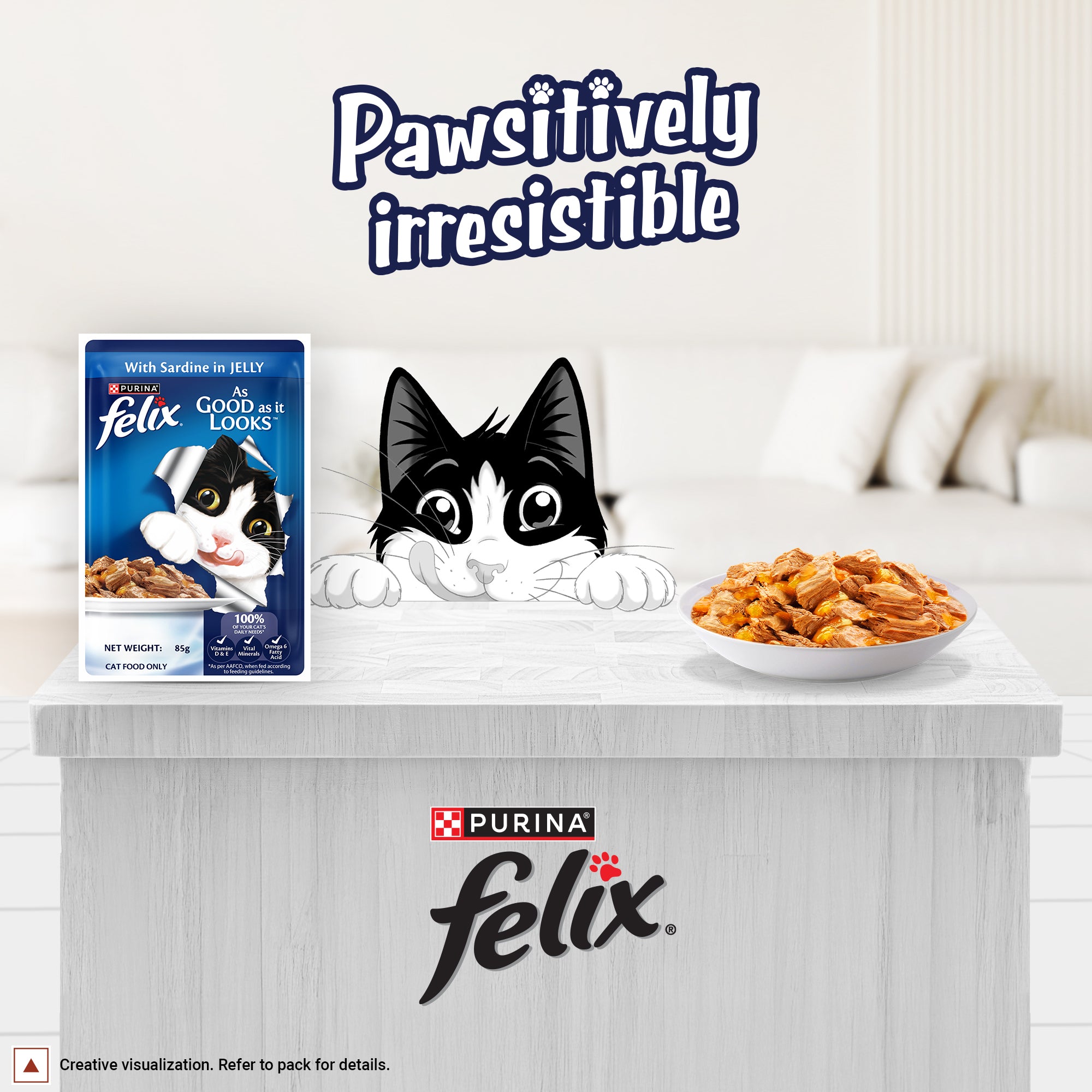 Purina Felix with Sardine in Jelly Complete and Balanced Adult Cat Wet Food Cats-Wet Food Felix
