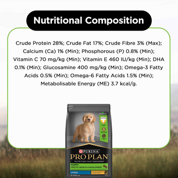 Pro Plan Chicken Large Breed Puppy Dog Dry Food (New Improved Formula)