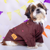 15 Furries Mirrorwork Kurta for Dogs (Chocolate Brown) Dogs-Clothing & Accessories 15 Furries Dropship M