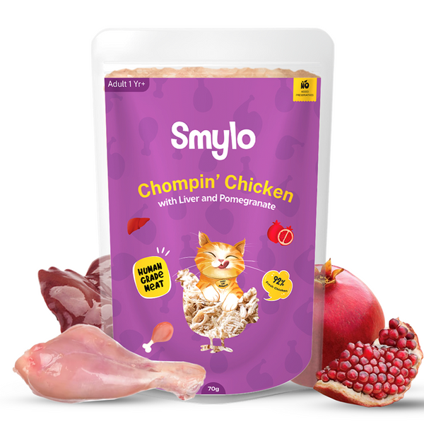 Smylo Chicken, Liver and Pomergranate Fresh and No Preservative Adult Cat Wet Food