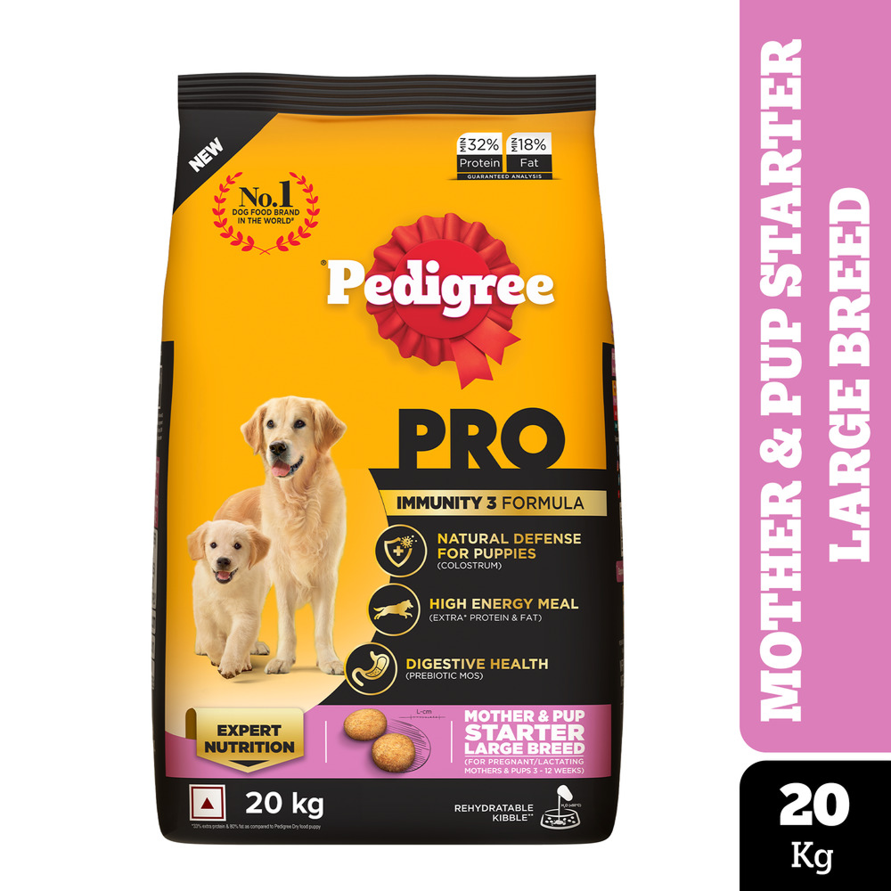 Pedigree PRO Expert Nutrition Lactating/Pregnant Mother & Puppy Starter(3 to 12 Weeks) Large Breed Dog Dry Food Dogs- Dry Food Pedigree PRO 20kg