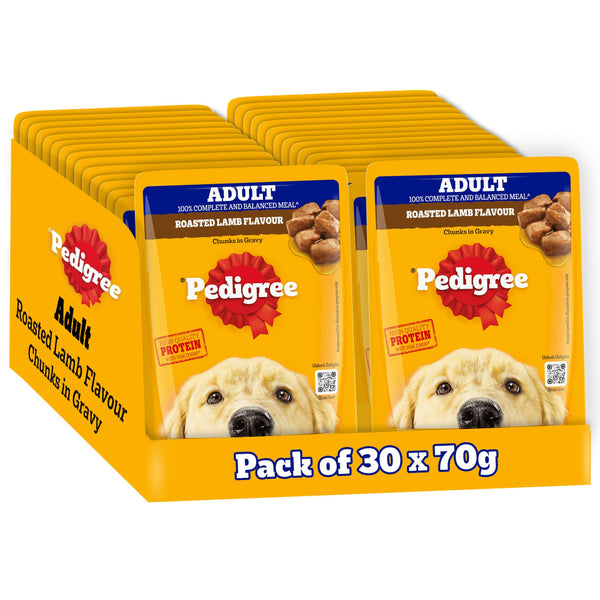 Pedigree Roasted Lamb Flavour Chunks in Gravy Adult Dog Wet Food