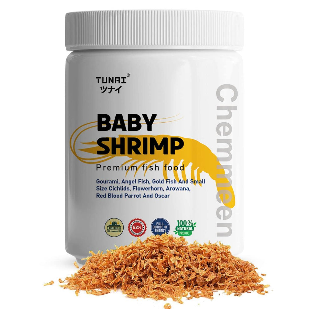 Tunai Chemmeen Whole Sun Dried Shrimps Treat for Fish and Turtle Fish Tunai 50g