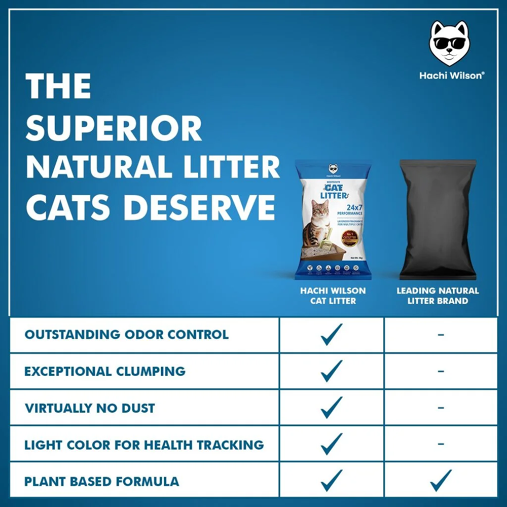 Hachi Wilson Scented Natural Bentonite White Sand Cat Litter Cats-Litter Hachi Wilson