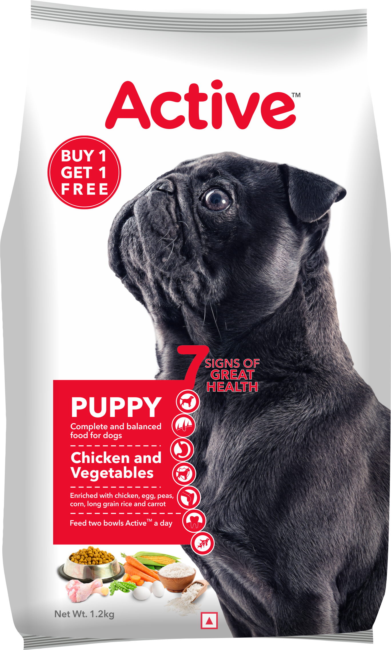 Active Chicken and Vegetables Puppy Dog Dry Food (Buy 1 Get 1) Dogs- Dry Food Active
