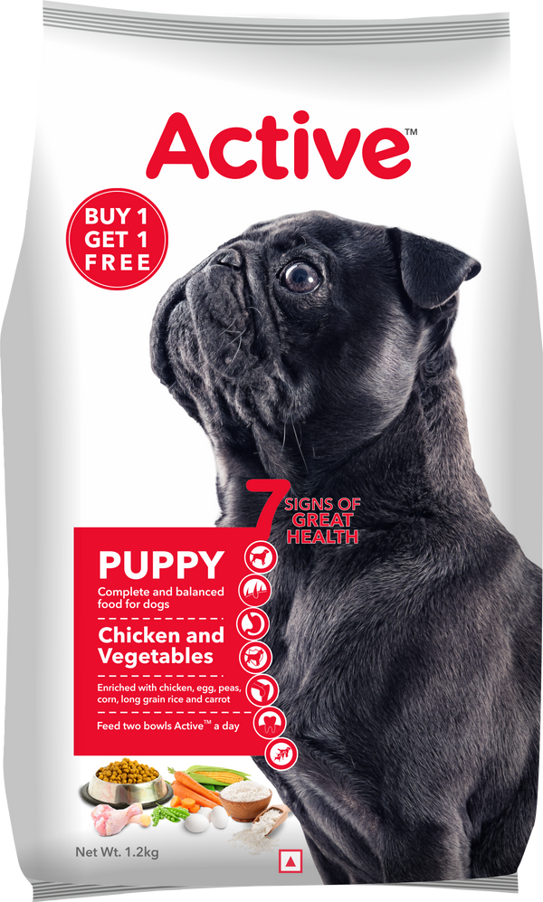 Active Chicken and Vegetables Puppy Dog Dry Food (Buy 1 Get 1)