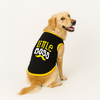 PawsIndia Little Boss Printed with Ribbed Sleeves TShirt for Dogs (Black) Dogs-Clothing & Accessories Pawsindia Dropship M