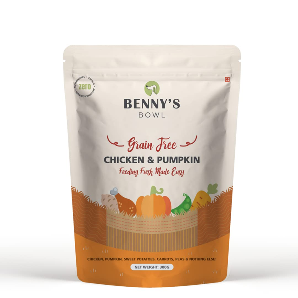 Bennys Bowl Chicken and Pumpkin Dog Fresh and Wet Food Dogs-Fresh Food Bennys Bowl 300g