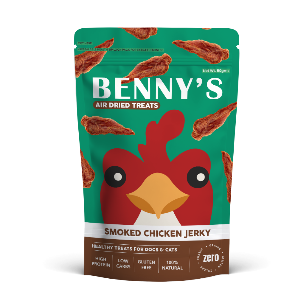 Bennys Bowl Smoked Chicken Jerky Dog Treats Dog Treats + Others Bennys Bowl 50g
