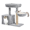 Furrlovers Multilevel Activity Tower with Plush Hammock and Perch Seats for Cats (Grey) Cats-Toys Furrlovers Dropship 16x12x21in